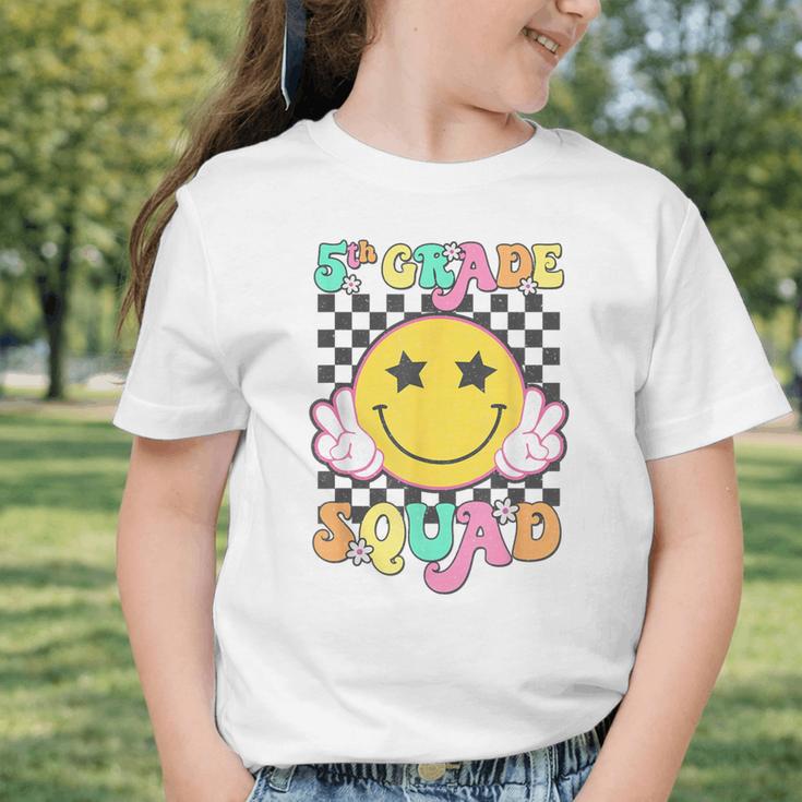 Fifth Grade Squad Smile Retro Back To School 5th Grade Graphic Toddler T-Shirt Fifth Grade Squad Smile Retro Back To School 5th Grade Graphic Toddler T-Shirt