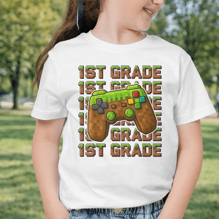 First Day Of 1st Grade Level Begins Back To School Girl Boy Graphic Toddler T-Shirt First Day Of 1st Grade Level Begins Back To School Girl Boy Graphic Toddler T-Shirt