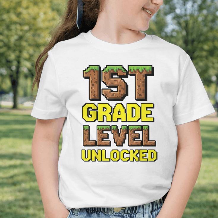 First Day Of 1st Grade Level Unlocked Back To School For Boy Graphic Toddler T-Shirt First Day Of 1st Grade Level Unlocked Back To School For Boy Graphic Toddler T-Shirt