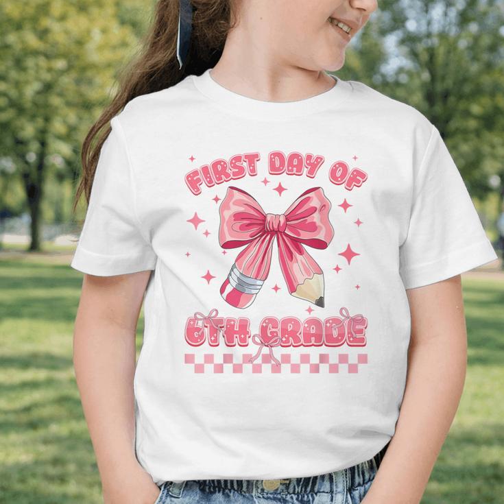 First Day Of 6th Grade Coquette Back To School Girls Kids Graphic Toddler T-Shirt First Day Of 6th Grade Coquette Back To School Girls Kids Graphic Toddler T-Shirt