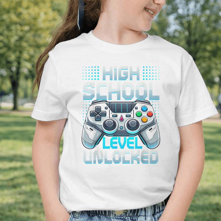 First Day Of High School Level Unlocked Back To School Gamer Graphic Toddler T-Shirt First Day Of High School Level Unlocked Back To School Gamer Graphic Toddler T-Shirt
