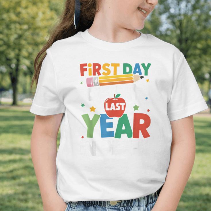 First Day Of My Last Year In Pre-k Back To School Graphic Toddler T-Shirt First Day Of My Last Year In Pre-k Back To School Graphic Toddler T-Shirt