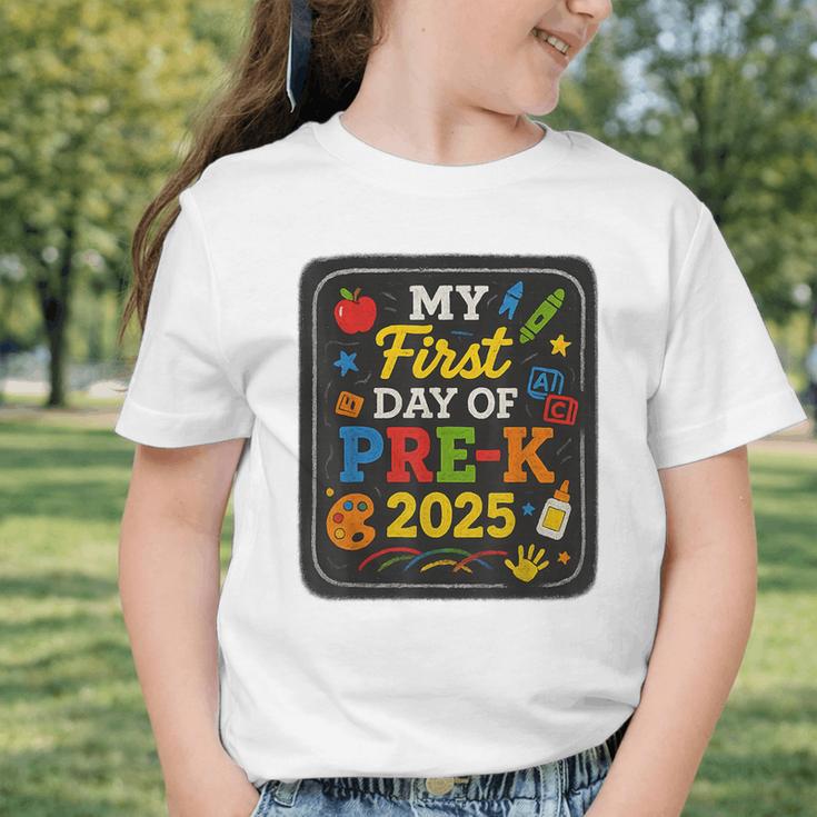 My First Day Of Pre-K 2025 Back To School Kids Graphic Toddler T-Shirt My First Day Of Pre-K 2025 Back To School Kids Graphic Toddler T-Shirt