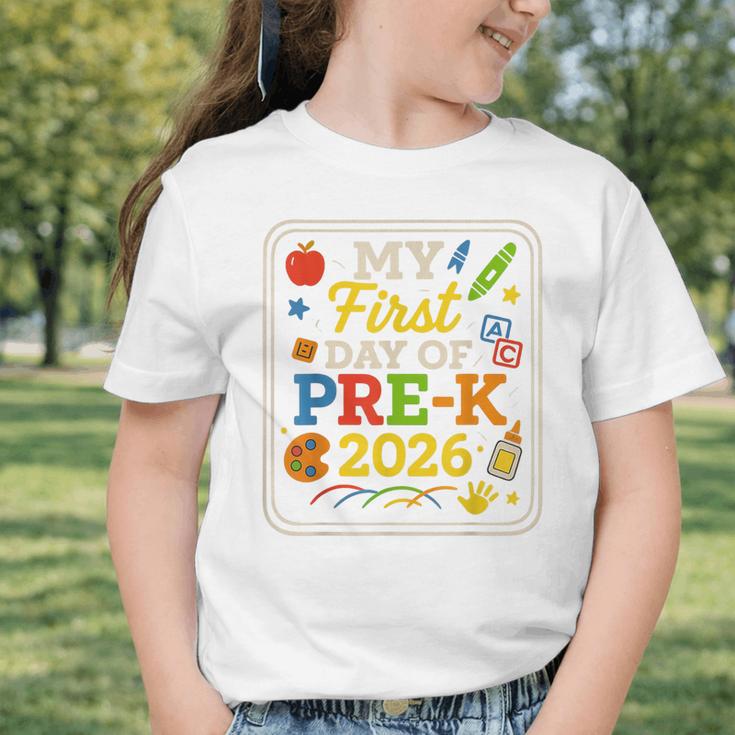 My First Day Of Pre-K 2026 Back To School Kids Graphic Toddler T-Shirt My First Day Of Pre-K 2026 Back To School Kids Graphic Toddler T-Shirt