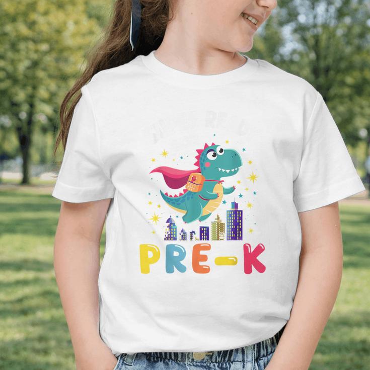 First Day Pre-K Back To School Dinosaur Graphic Toddler T-Shirt First Day Pre-K Back To School Dinosaur Graphic Toddler T-Shirt
