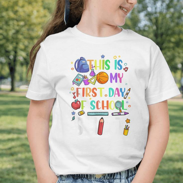 This Is My First Day Of School Boys Girls Kid Back To School Graphic Toddler T-Shirt This Is My First Day Of School Boys Girls Kid Back To School Graphic Toddler T-Shirt