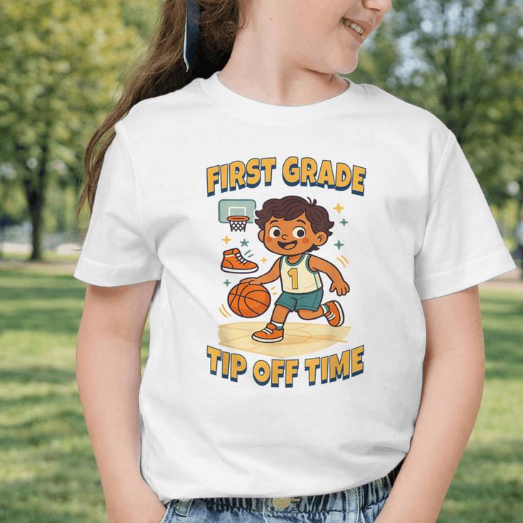 First Grade Basketball Back To School Slam Dunk Style Graphic Toddler T-Shirt First Grade Basketball Back To School Slam Dunk Style Graphic Toddler T-Shirt