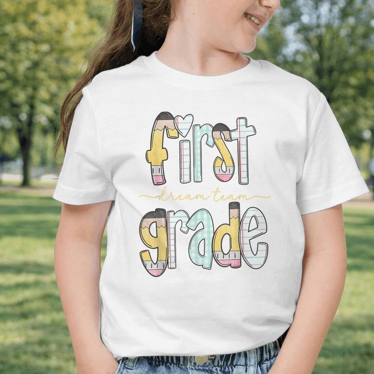 First Grade Dream Team Pencil Back To School Boys Girls Graphic Toddler T-Shirt