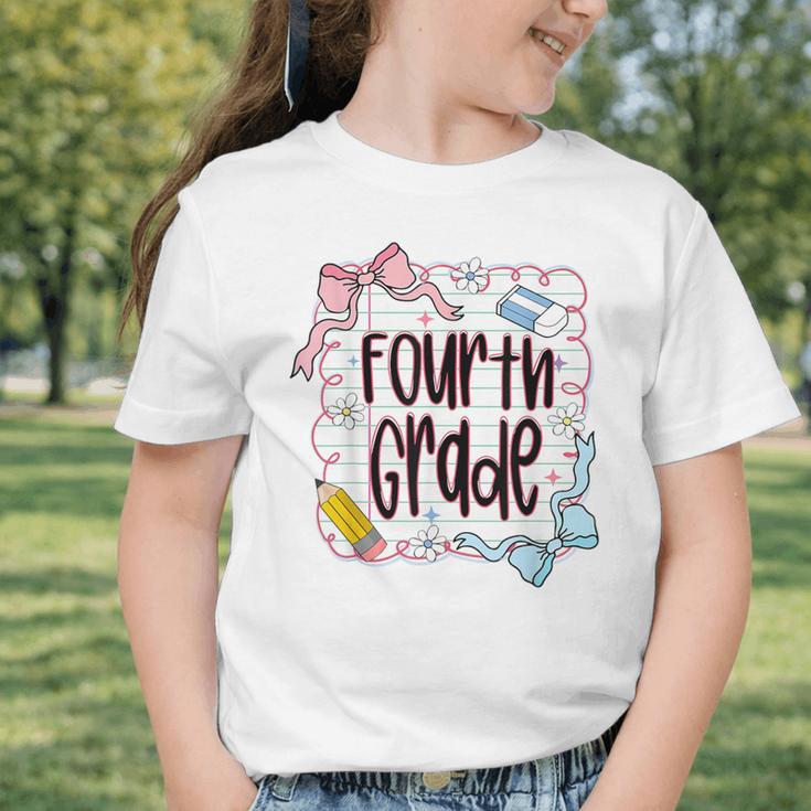 Fourth Grade Back To School For Girls Pink Notebook Graphic Toddler T-Shirt Fourth Grade Back To School For Girls Pink Notebook Graphic Toddler T-Shirt