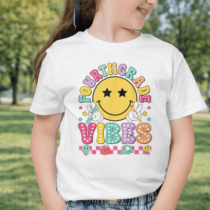 Fourth Grade Vibes Smile Face Back To School Boys Girls Kids Graphic Toddler T-Shirt Fourth Grade Vibes Smile Face Back To School Boys Girls Kids Graphic Toddler T-Shirt