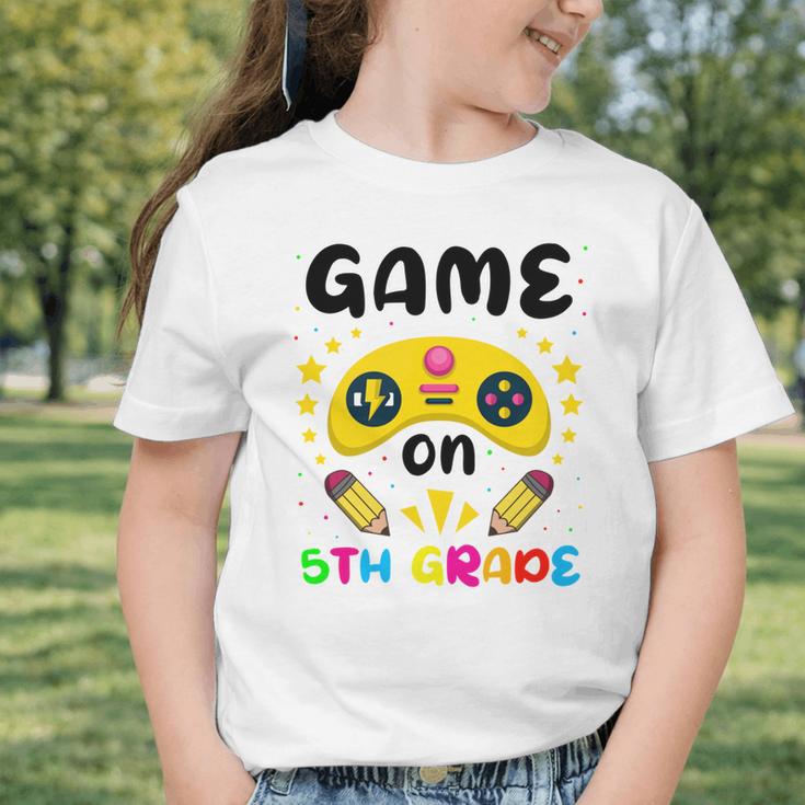 Game On 5th Grade Cute Video Gamer Back To School 20256Kids Graphic Toddler T-Shirt Game On 5th Grade Cute Video Gamer Back To School 20256Kids Graphic Toddler T-Shirt