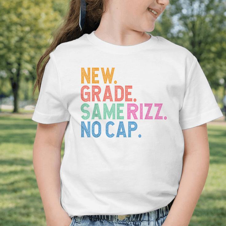 Gen Z Back To School New Grade Same Rizz No Cap Graphic Toddler T-Shirt