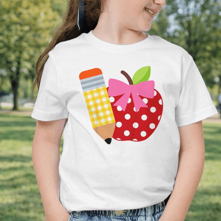 Girls Back To School Apple Toddler First Day Of Preschool Graphic Toddler T-Shirt Girls Back To School Apple Toddler First Day Of Preschool Graphic Toddler T-Shirt