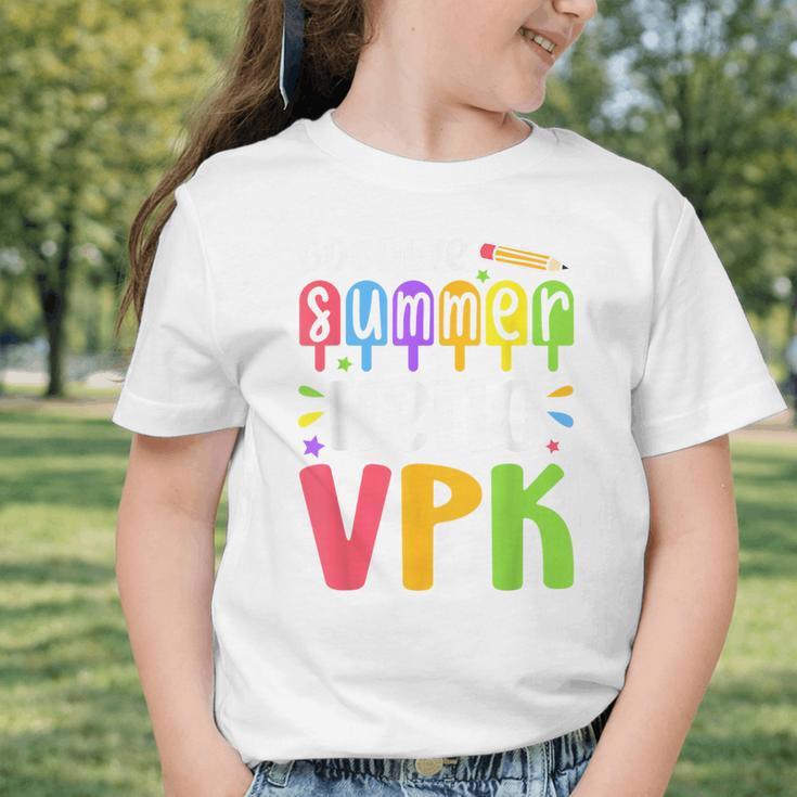 Goodbye Summer Hello VPK First Day Of VPK Back To School Graphic Toddler T-Shirt