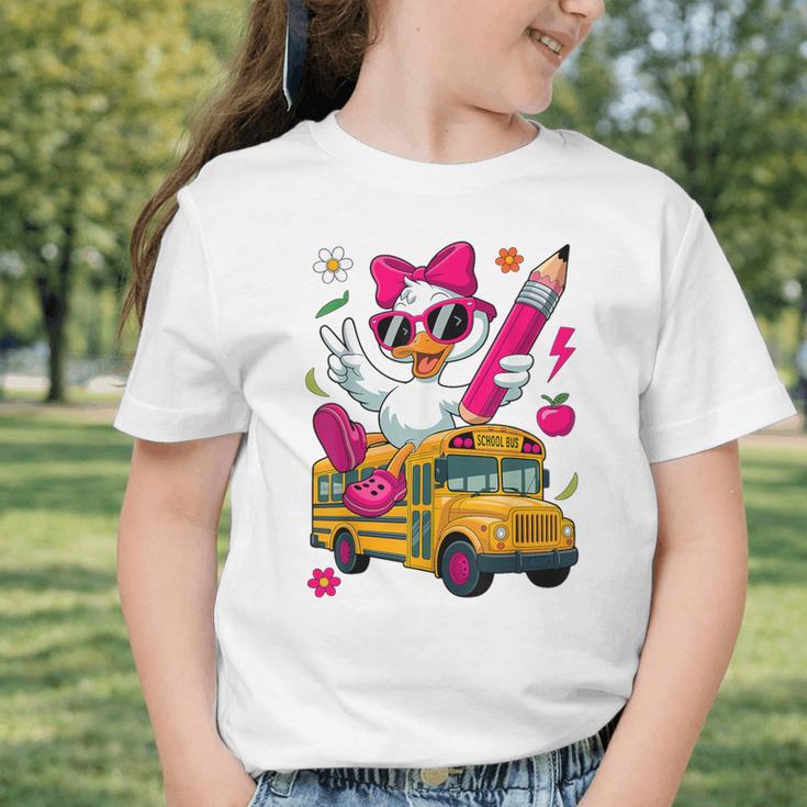 Goose Back To School First Day Of School Girls Boys Graphic Toddler T-Shirt