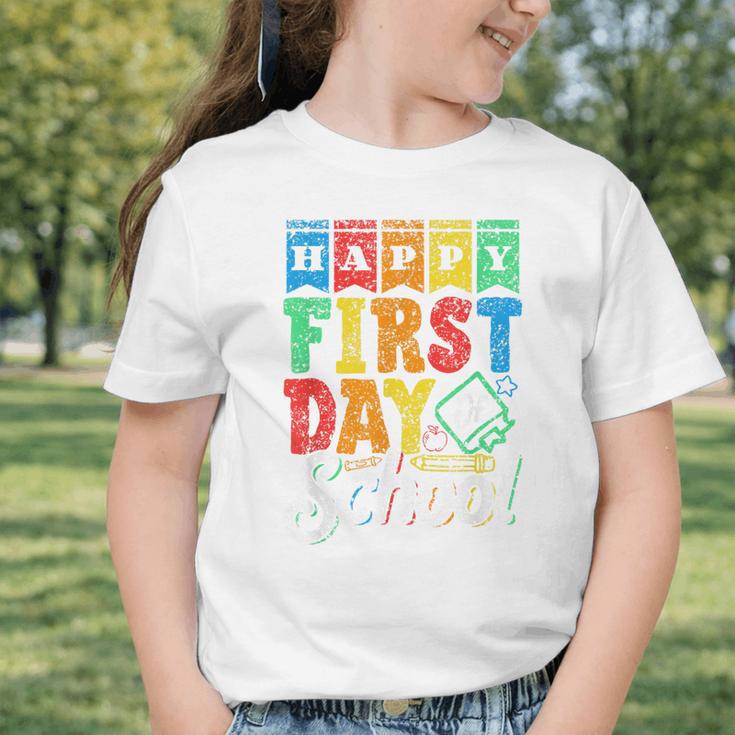 Happy First Day Of School Pupil Kids Grade Back To School 1 Graphic Toddler T-Shirt Happy First Day Of School Pupil Kids Grade Back To School 1 Graphic Toddler T-Shirt