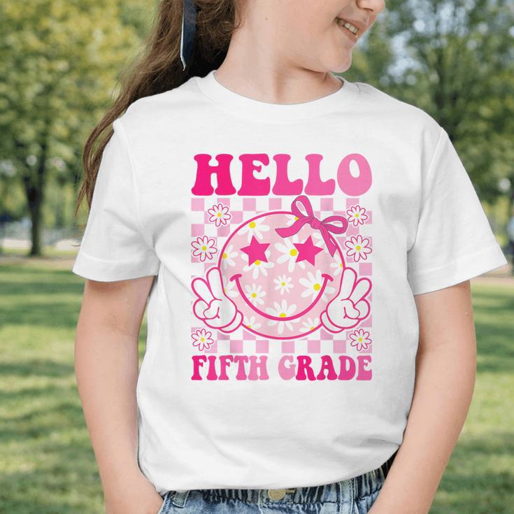 Hello Fifth Grade Coquette Bow Back To School 5th Grade Girl Graphic Toddler T-Shirt Hello Fifth Grade Coquette Bow Back To School 5th Grade Girl Graphic Toddler T-Shirt
