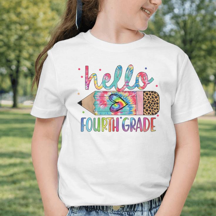 Hello Fourth Grade Tie Dye Pencil Back To School 4th Grade Graphic Toddler T-Shirt Hello Fourth Grade Tie Dye Pencil Back To School 4th Grade Graphic Toddler T-Shirt