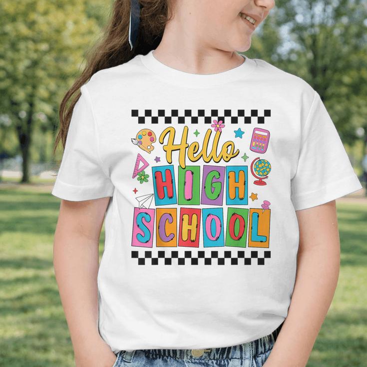 Hello Highshool First Day Of School Back To School Boy Girls Graphic Toddler T-Shirt