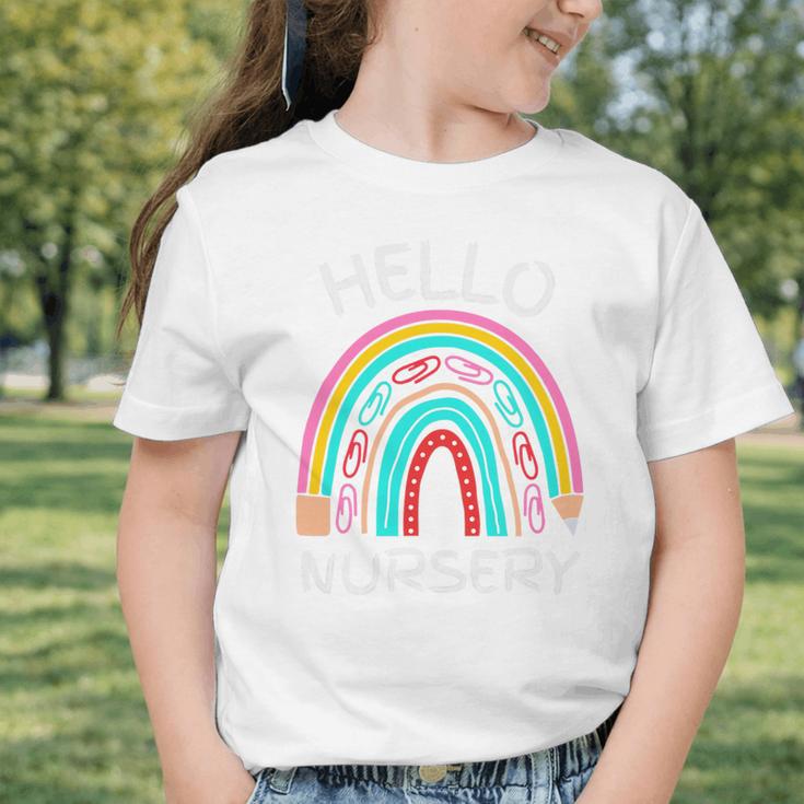 Hello Nursery Pencil Rainbow Back To School Boys Girls Premium Tri-Blend Graphic Toddler T-Shirt Hello Nursery Pencil Rainbow Back To School Boys Girls Premium Tri-Blend Graphic Toddler T-Shirt