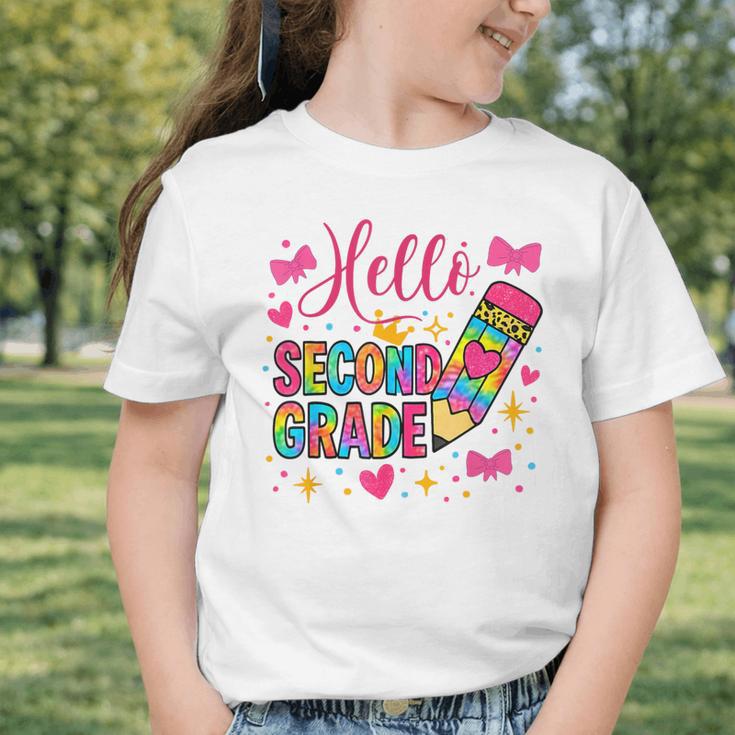 Hello Second Grade Colorful Pencil Tie Dye Back To School Graphic Toddler T-Shirt Hello Second Grade Colorful Pencil Tie Dye Back To School Graphic Toddler T-Shirt