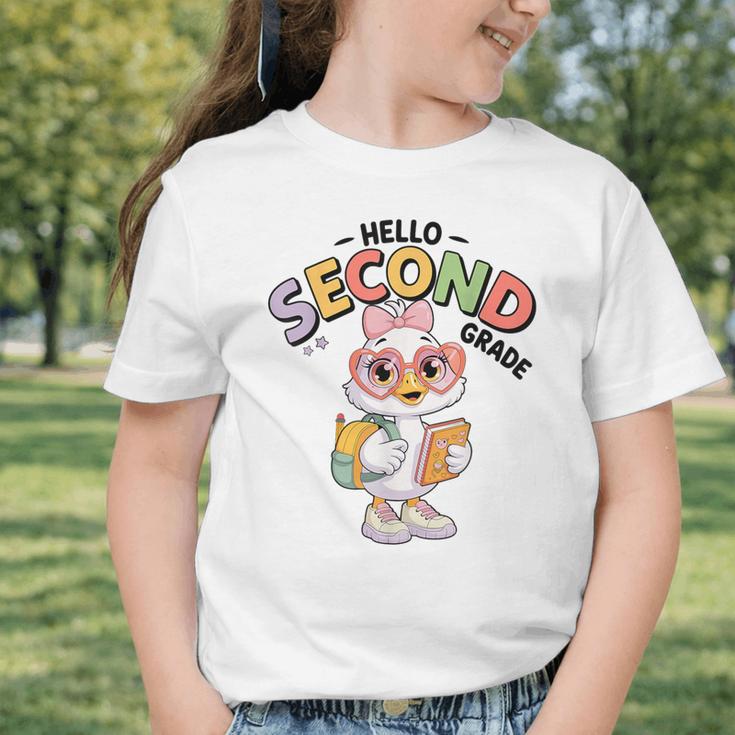 Hello Second Grade Cute Goose Back To School 2nd Grade Girls Graphic Toddler T-Shirt Hello Second Grade Cute Goose Back To School 2nd Grade Girls Graphic Toddler T-Shirt