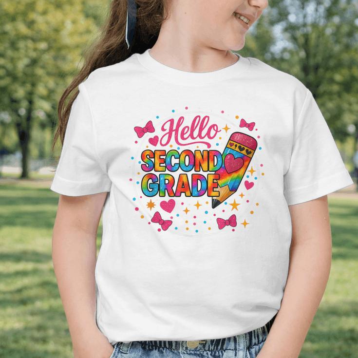 Hello Second Grade Tie Dye Pencil Back To School 2nd Grade Graphic Toddler T-Shirt Hello Second Grade Tie Dye Pencil Back To School 2nd Grade Graphic Toddler T-Shirt