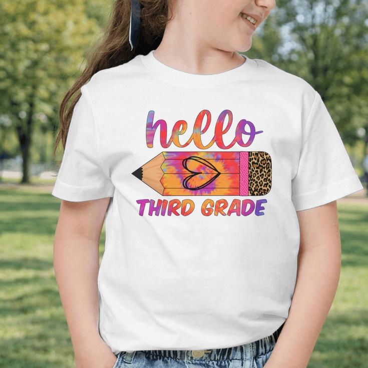 Hello Third Grade Back To School Pencil Tie Dye 3rd Grade Performance Graphic Toddler T-Shirt Hello Third Grade Back To School Pencil Tie Dye 3rd Grade Performance Graphic Toddler T-Shirt