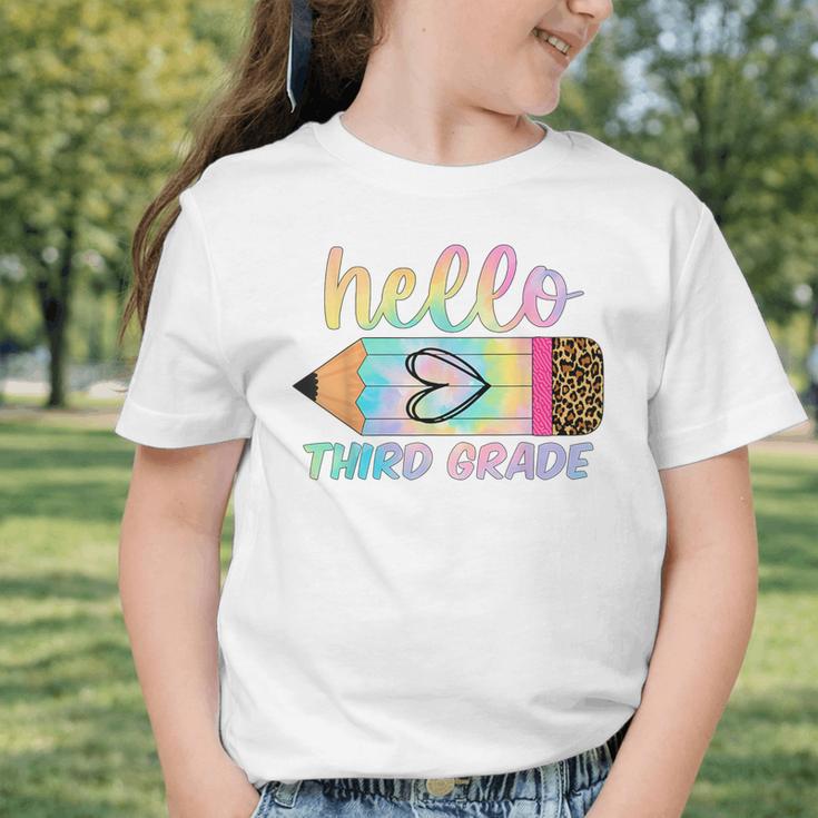 Hello Third Grade Back To School Pencil Tie Dye 3rd Grade Graphic Toddler T-Shirt Hello Third Grade Back To School Pencil Tie Dye 3rd Grade Graphic Toddler T-Shirt