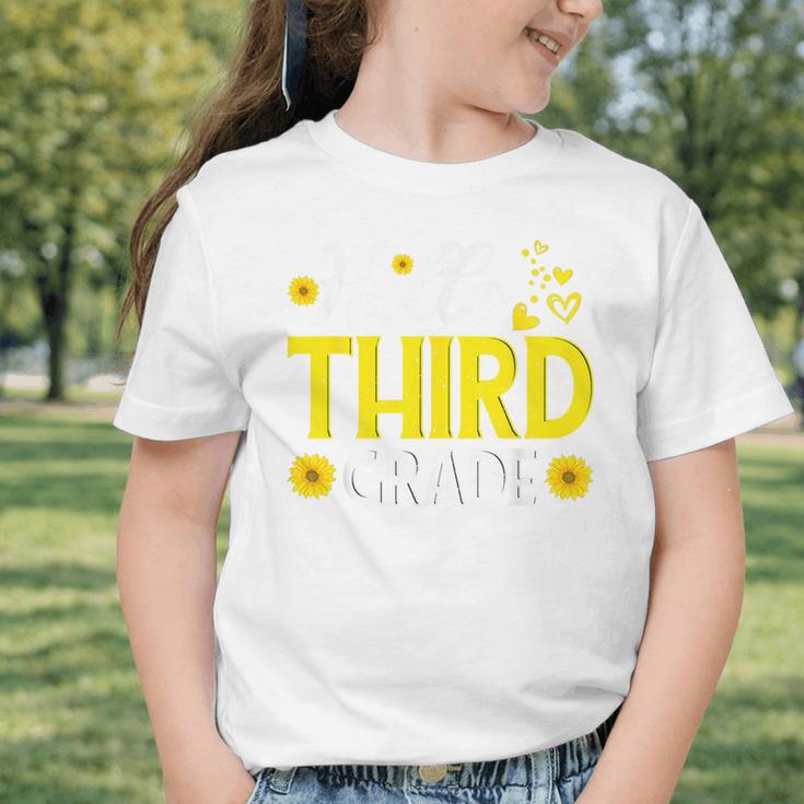Hello Third Grade Sunflower 3rd Grade Vibes Back To School Graphic Toddler T-Shirt Hello Third Grade Sunflower 3rd Grade Vibes Back To School Graphic Toddler T-Shirt