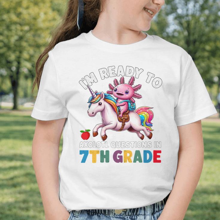 I'm Ready To Axolotl Questions In 7th Grade Back To School Premium Tri-Blend Graphic Toddler T-Shirt I'm Ready To Axolotl Questions In 7th Grade Back To School Premium Tri-Blend Graphic Toddler T-Shirt