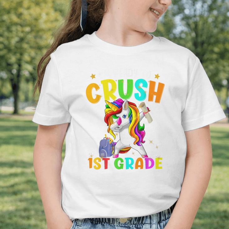 I'm Ready To Crush 1st Grade Dabbing Unicorn Back To School Graphic Toddler T-Shirt