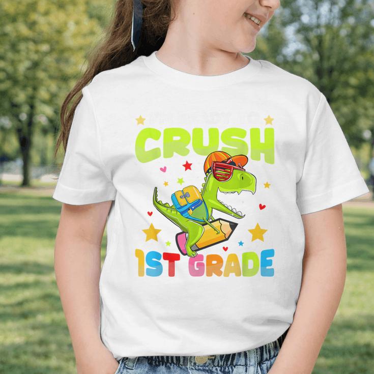 I'm Ready To Crush 1st Grade Dinosaurs Back To School Kids Graphic Toddler T-Shirt I'm Ready To Crush 1st Grade Dinosaurs Back To School Kids Graphic Toddler T-Shirt