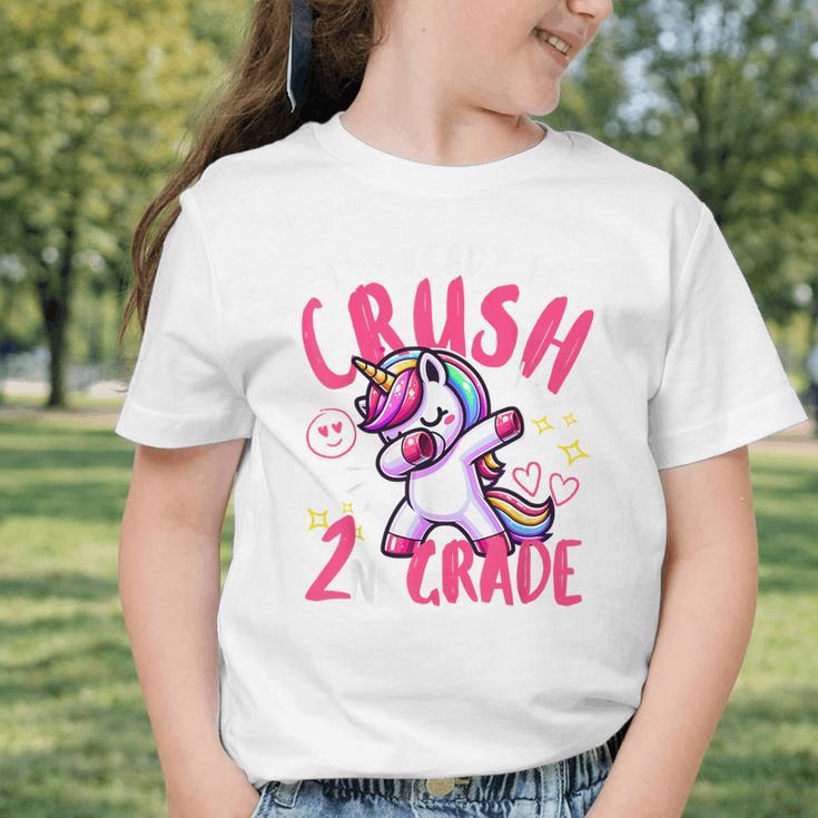 I'm Ready To Crush 2nd Grade Dabbing Unicorn Back To School Graphic Toddler T-Shirt I'm Ready To Crush 2nd Grade Dabbing Unicorn Back To School Graphic Toddler T-Shirt