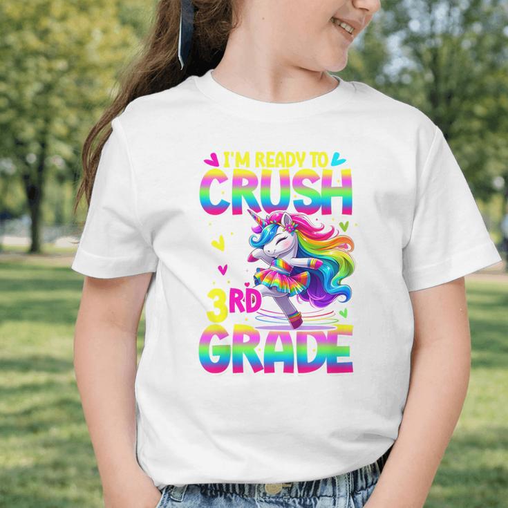 I'm Ready To Crush 3rd Grade Back To School Dancing Unicorn Graphic Toddler T-Shirt I'm Ready To Crush 3rd Grade Back To School Dancing Unicorn Graphic Toddler T-Shirt