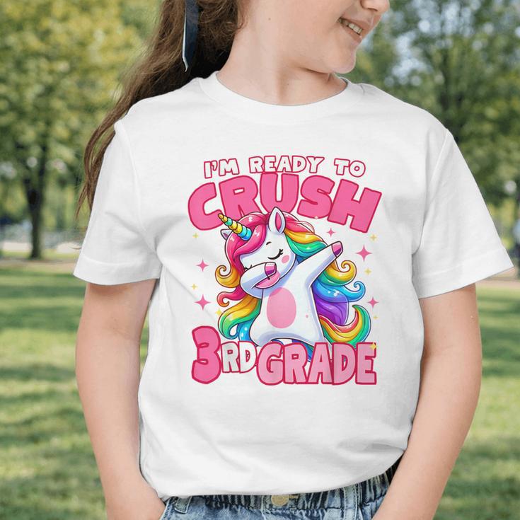 I'm Ready To Crush 3rd Grade Dabbing Unicorn Back To School Graphic Toddler T-Shirt I'm Ready To Crush 3rd Grade Dabbing Unicorn Back To School Graphic Toddler T-Shirt