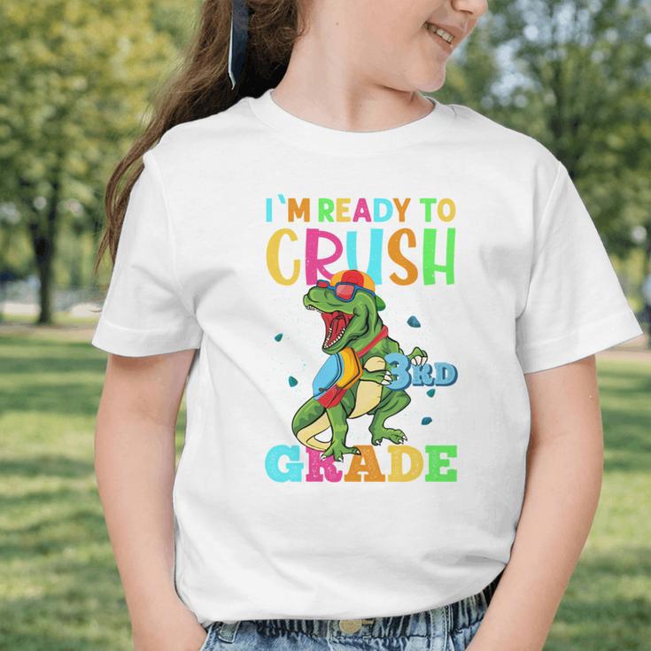 I'm Ready To Crush 3rd Grade Dinosaur Back To School Graphic Toddler T-Shirt I'm Ready To Crush 3rd Grade Dinosaur Back To School Graphic Toddler T-Shirt