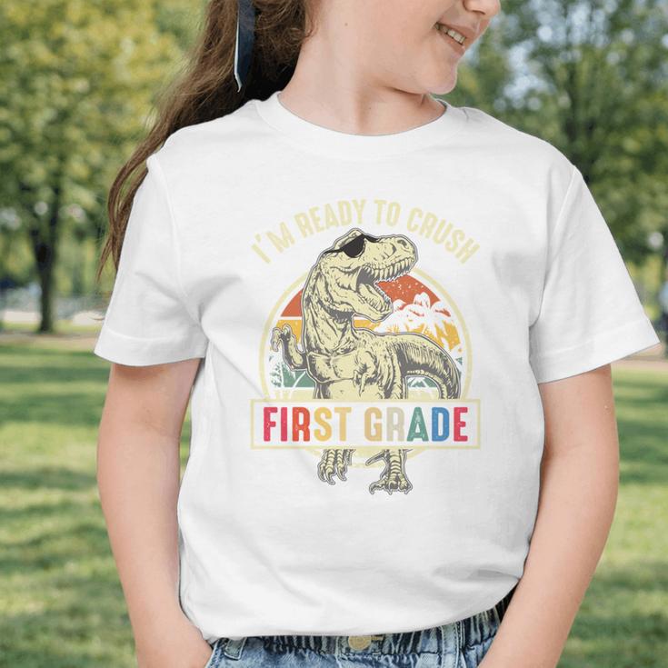 I'm Ready To Crush First Grade DinosaurRex Back To School Performance Graphic Toddler T-Shirt