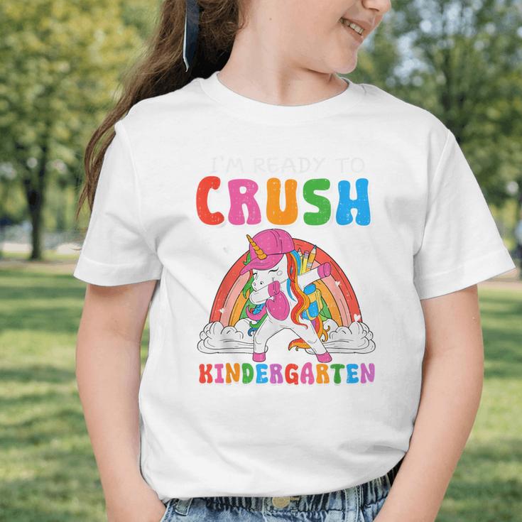I'm Ready To Crush Kindergarten Unicorn Back To School Girls Graphic Toddler T-Shirt I'm Ready To Crush Kindergarten Unicorn Back To School Girls Graphic Toddler T-Shirt