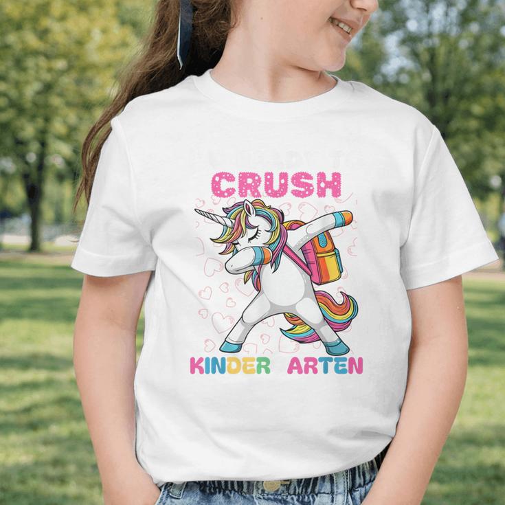 I'm Ready To Crush Kindergarten Unicorn Back To School Graphic Toddler T-Shirt I'm Ready To Crush Kindergarten Unicorn Back To School Graphic Toddler T-Shirt