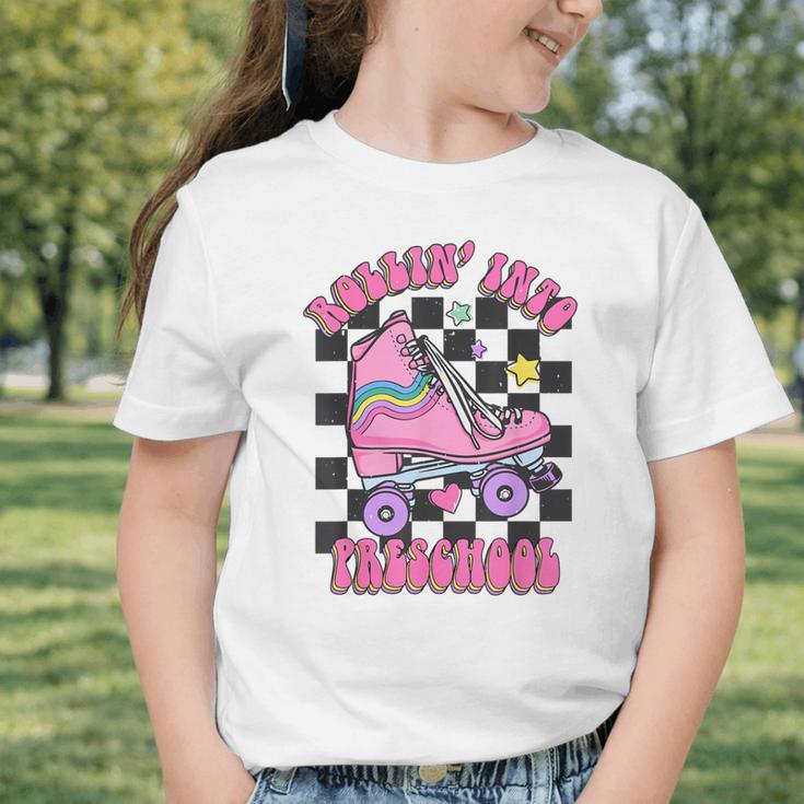 Kids Back To School Skating Rollin Into Preschool Graphic Toddler T-Shirt Kids Back To School Skating Rollin Into Preschool Graphic Toddler T-Shirt