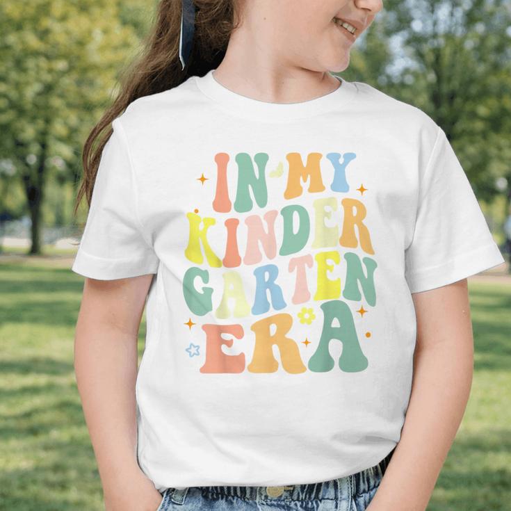 Kindergarten Era Happy Back To School Groovy Kids Boys Girls Graphic Toddler T-Shirt