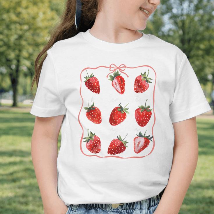 Kindergarten Is My Jam Strawberry Back To School Girls Boys Graphic Toddler T-Shirt