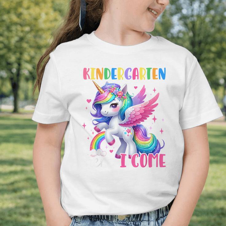 Kindergarten Here I Come Unicorn Girls Kids Back To School Graphic Toddler T-Shirt Kindergarten Here I Come Unicorn Girls Kids Back To School Graphic Toddler T-Shirt