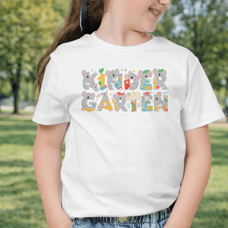 Koala Kindergarten Back To School Kids Boys Girls Premium Tri-Blend Graphic Toddler T-Shirt