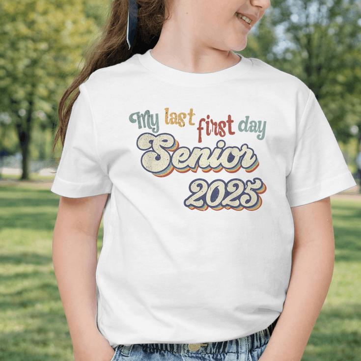 My Last First Day Senior 2025 Back To School Vintage Cool Graphic Toddler T-Shirt