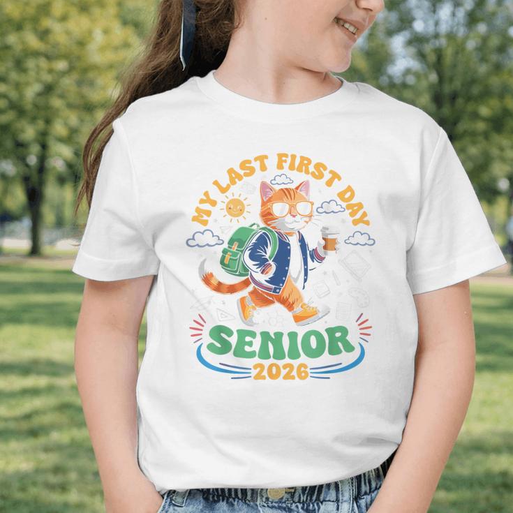 My Last First Day Senior 2026 Cat Back To School Graphic Toddler T-Shirt My Last First Day Senior 2026 Cat Back To School Graphic Toddler T-Shirt