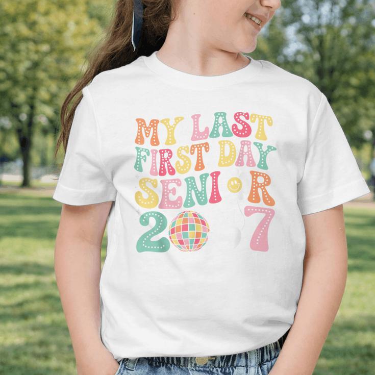 My Last First Day Senior 2027 Back To School Class Of 2027 Graphic Toddler T-Shirt My Last First Day Senior 2027 Back To School Class Of 2027 Graphic Toddler T-Shirt