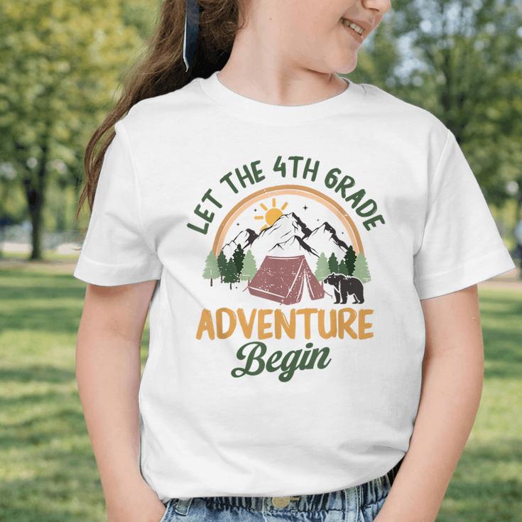 Let The 4th Grade Adventure Begin Camping Back To School Graphic Toddler T-Shirt Let The 4th Grade Adventure Begin Camping Back To School Graphic Toddler T-Shirt