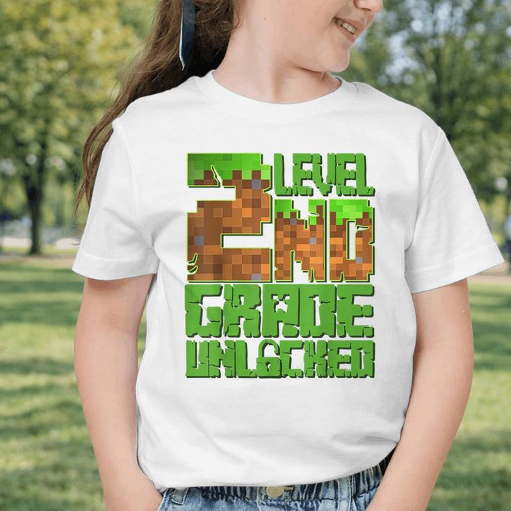 Level 2nd Grade Unlocked Game Pixel Kids Boy Back To School Graphic Toddler T-Shirt